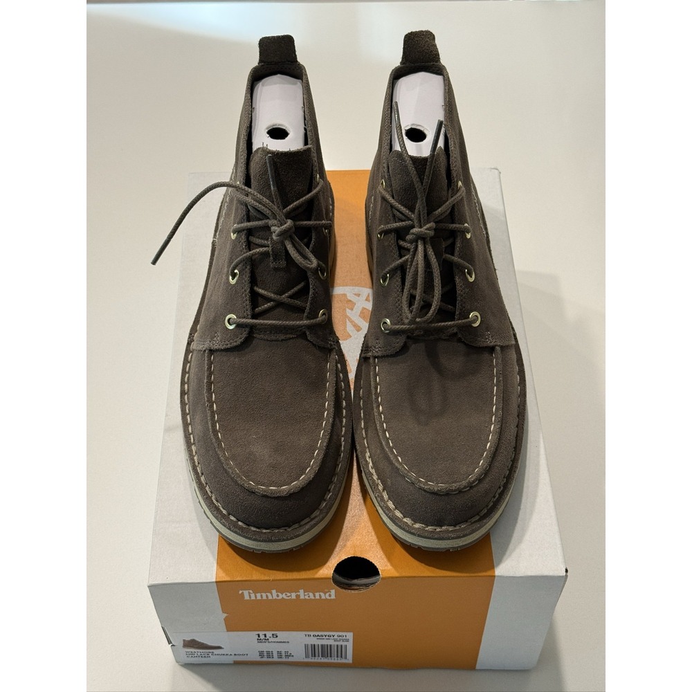 Timberland Westmore Mid Lace Chukka Boots Mens 11.5 Canteen Leather TB0A5YGY901